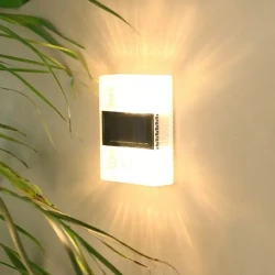 2pcs Warm White Solar Powered Garden Lights - Waterproof