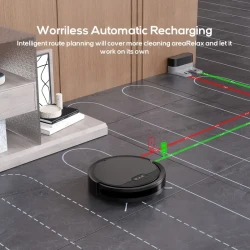 Ultra-Slim Robot Vacuum & Mop Combo - 4000Pa Suction, Wi-Fi Control