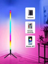 1pc Multi-Color RGB LED Corner Floor Lamp