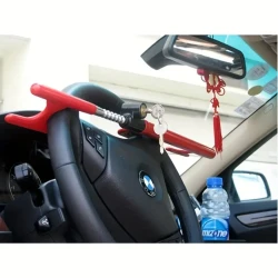 Universal Adjustable Steering Wheel Lock - Anti-Theft Device for Vehicles