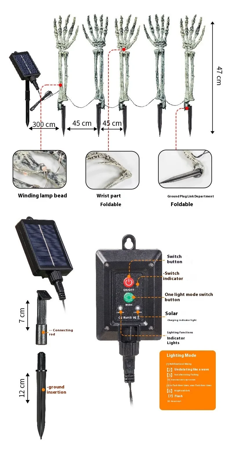 Ground Lamp Solar Courtyard Ambience Light