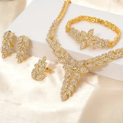 Elegant Arabian Style Gold-Plated Jewelry Set