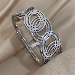 Vintage Punk Style Stainless Steel Cuff Bracelet