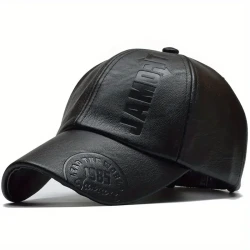 British-inspired Mens PU Leather Baseball Cap