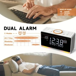 1PC DAB & FM Radio Alarm Clock with Wireless Connection and Dual Alarm - ITOMA 728