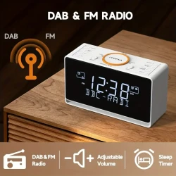 1PC DAB & FM Radio Alarm Clock with Wireless Connection and Dual Alarm - ITOMA 728