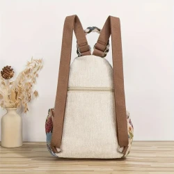 Bohemian Ethnic Style Multi-Functional Backpack - Convertible Shoulder, Chest, and Single Shoulder Bag