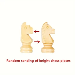 Premium Solid Wood Chess Set - Folding Board with Extra Queens