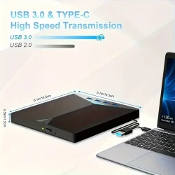 7-in-1 Portable SuperSpeed USB 3.0 CD/DVD Drive