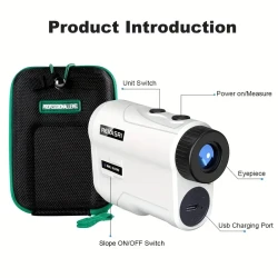 Golf Rangefinder With Slope And Pin Lock Vibration