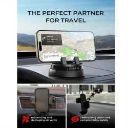 LISEN Car Dashboard Phone Mount - 360° Rotatable