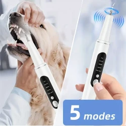 1pc Pet Electric Tooth Cleaner, 4 Modes to Remove Tooth Stains and Stones, 2 Cleaning Heads, USB Rechargeable Tooth Cleaner, Dental Care Tool, Dog Teeth Cleaning, Oral Cleaner with Light