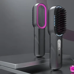 Portable Styling Comb For Wireless Straight Hair Without Damaging Hair, USB Rechargeable Straight Hair Tool For Home Use.