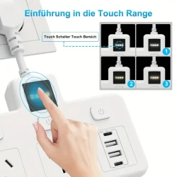 6-in-1 Multiple Socket With Switch,