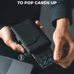 Men's Sleek Aluminum Pop-Up Card Wallet