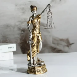 Lady Justice Statue - Elegant Resin Sculpture