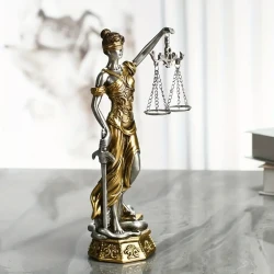 Lady Justice Statue - Elegant Resin Sculpture