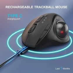 Rechargeable Trackball Mouse Wireless+2.4G Dual Mode Wireless Mouse