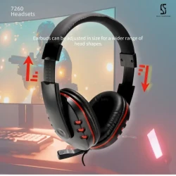 Model 7262 Heavy Bass Gaming Headset - Immersive Audio