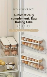 Space-Saving Rolling Egg Storage Box