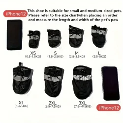 4pcs Waterproof Small Dog Booties