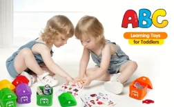 Alphabet Learning Toy, Toddler Farm Toy ABC Letter Recognition Matching Toy, Sorting Fine Motor Game For Kids With 26 Letter Barns & 260 Pcs Cards