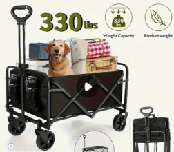 1pc Collapsible Utility Wagon Cart, Pet Wagon Cart