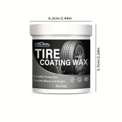 RayHong Tire Coating Wax - 100g, Enhanced Black Shine & Protection