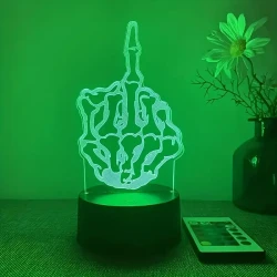 Novelty 3D Night Light with 16 Colors & Remote Control