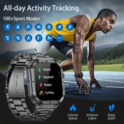 2024 New Men's Motion Track Wireless Call AI Voice Assistant IP68 Waterproof Sports Smart Watch For Android IPhone