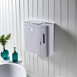 Multi-Function Wall-Mounted Trash Can - Kitchen and Bathroom Waste Bin