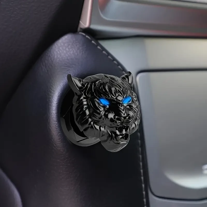 Tiger Head Car Engine Start Button Cover