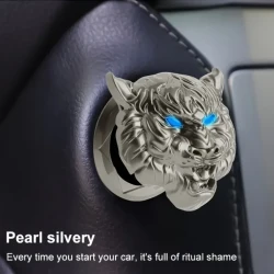 Tiger Head Car Engine Start Button Cover