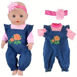 Doll Clothes 4 Sets Doll Fashion Outfits Fit For 43.18-45.72 cm Girl Doll, 38.1-43.18 cm Baby Dolls, As Halloween, Chrismas Gift