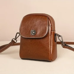 Women's Vintage Style Leather Crossbody Bag