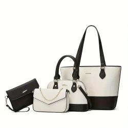 4pcs Vegan Leather Purse Set