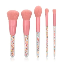 Transparent handle Christmas candy makeup brush