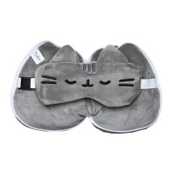 Relaxeazzz Pusheen Travel Pillow & Eye Mask Set