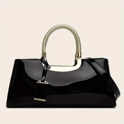 Fashionable Patent Leather Handbag