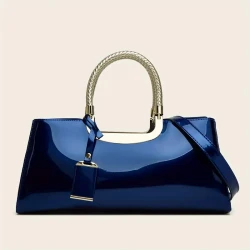 Fashionable Patent Leather Handbag