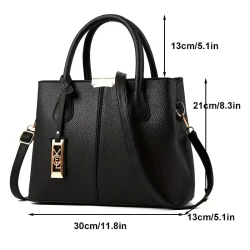 Elegant Solid Color Handbag