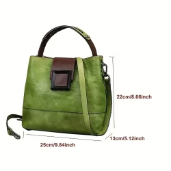 Vintage Genuine Leather Crossbody Bag for Women