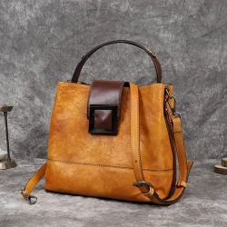 Vintage Genuine Leather Crossbody Bag for Women