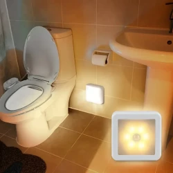 LED Motion Sensor Night Light - Warm & White Light