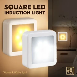 LED Motion Sensor Night Light - Warm & White Light