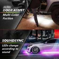 4pcs Car Underglow Neon Accent Strip Lights - App Control