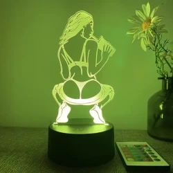 3D Artistic Desk Lamp with Remote & 16 Colors