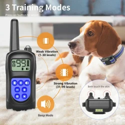 2000ft Range Vibrating Dog Training Collar