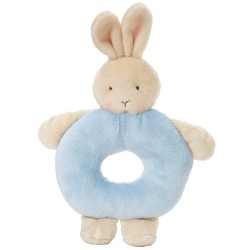 Bunny Ring Rattle Blue