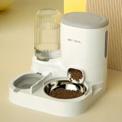 Automatic Cat Water Fountain and Food Dispenser